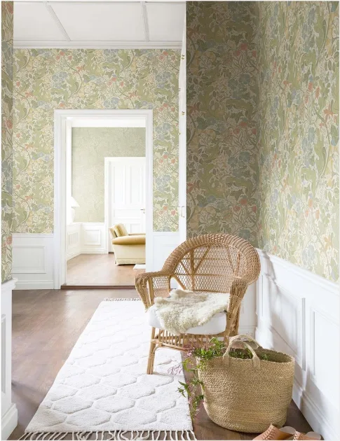 Bedroom Laurel Leaf Stripe Green